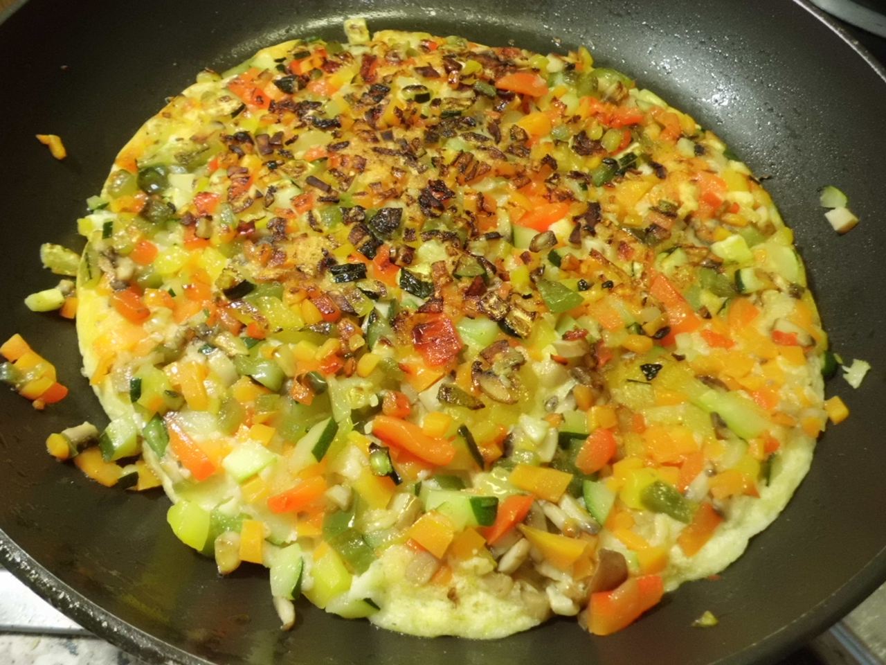 Mamas Gemüse Omelett lecker nach einem Basis Rezept Kaiserschmarren